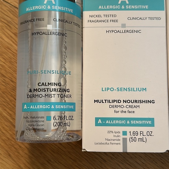 NEW Pharmaceris Allergic & Sensitive Toner, Dermo Cream and In Water Cream set - Picture 2 of 4